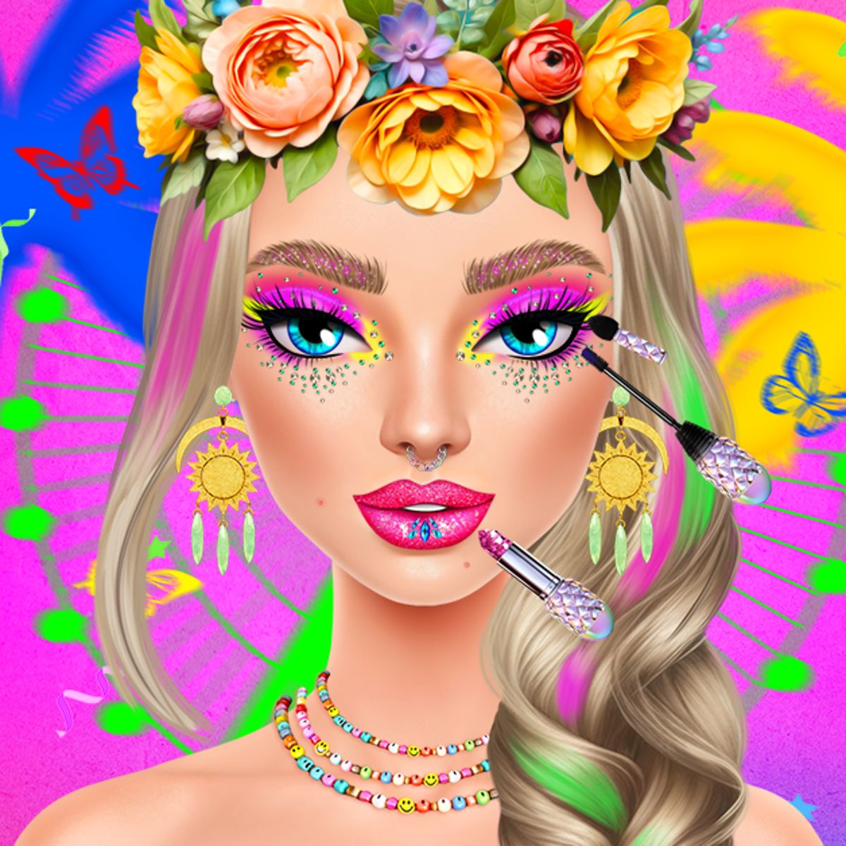 Jogue Maquiagem Festival Vibes Online - Jogo de Maquiagem Criativa Gratuito